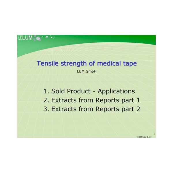 LUM 2022 study into tensile strength of medical tape front cover